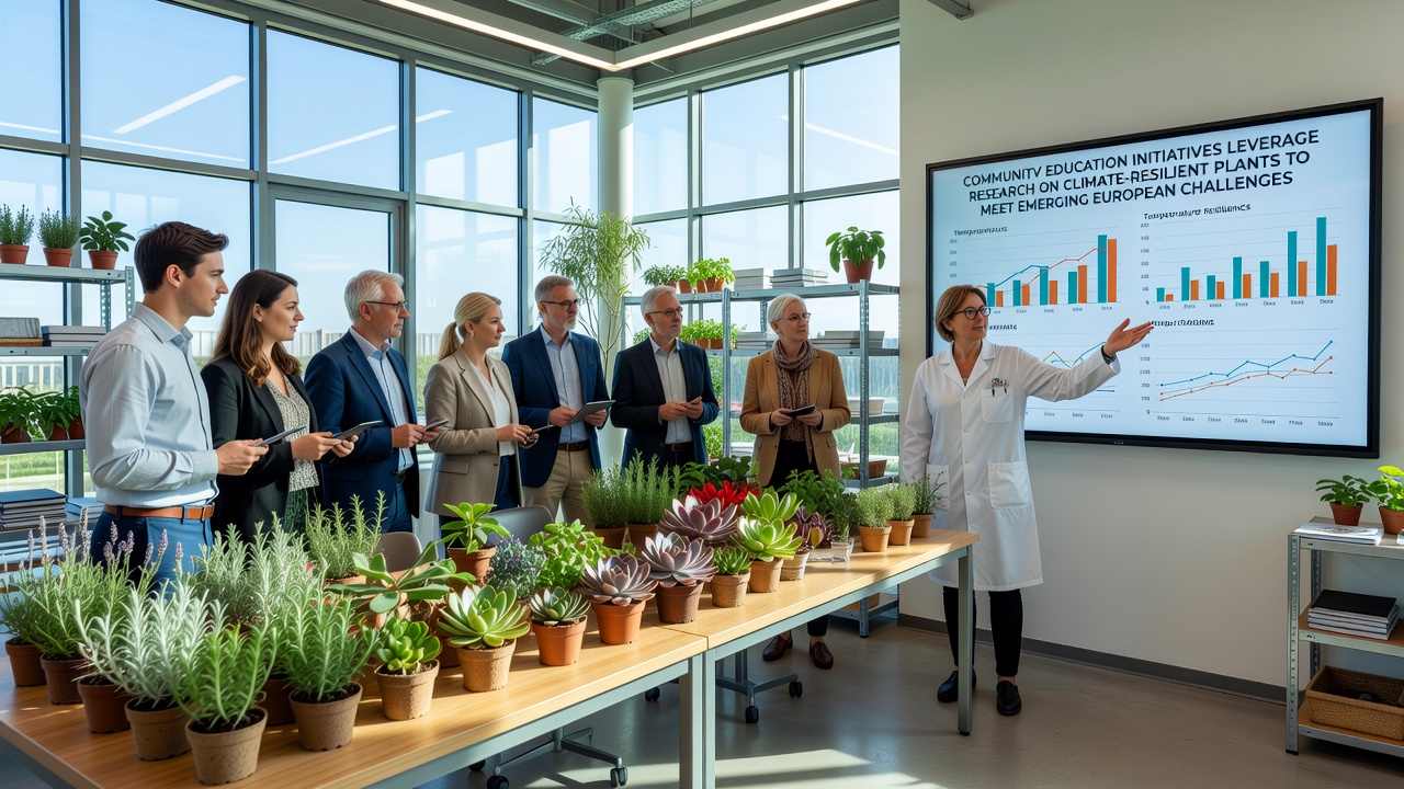 Group session demonstrating soil preparation techniques for climate-resilient grasses selected according to European adaptation criteria